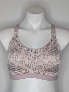 Victoria's Secret Pink Purple Strappy Scoop Neck Lightweight Sport Bra 32DD 32E